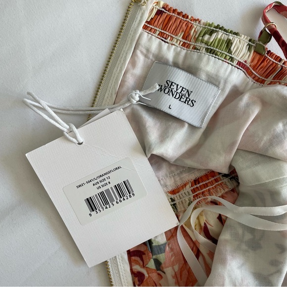 NWT Petal & Pup Seven Wonders Madeira Orange Floral Cutout Maxi Dress - Picture 11 of 17